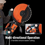 Electric Concrete Saw, 16 in, 2800 W 15 A Motor Circular Saw Cutter with Max. 6 in Adjustable Cutting Depth,, image 6