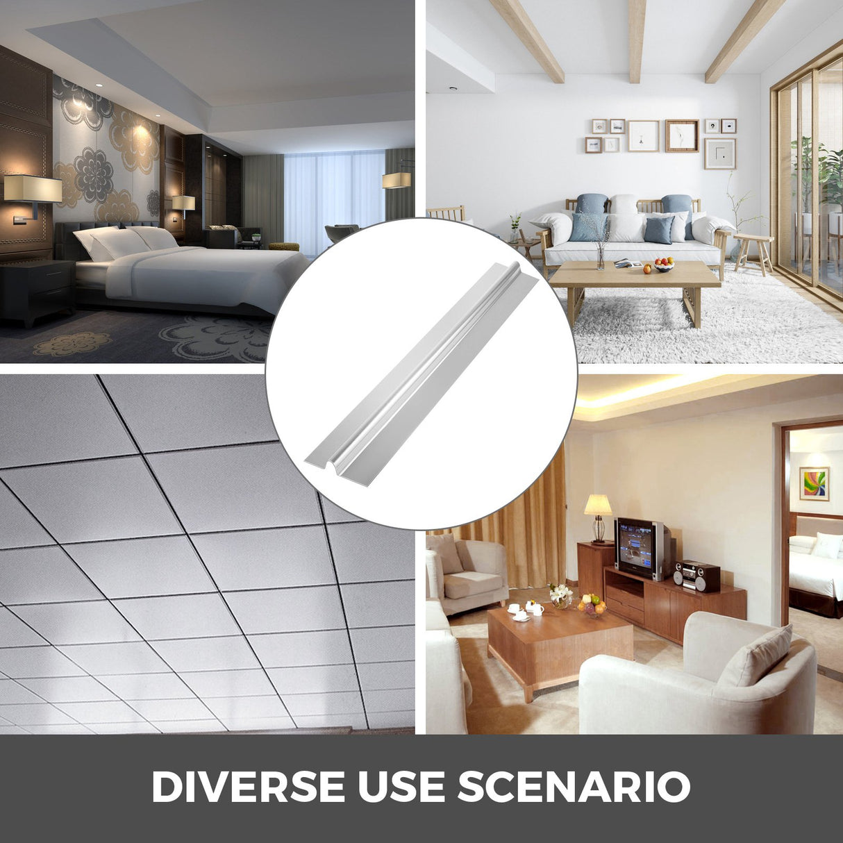 VEVOR PEX Heat Transfer Plates, 200 pcs Box Radiant Heat Transfer Plates, 4 ft Aluminum PEX Heat Transfer Plates, 1.27 cm Heat Transfer Plates Designed for PEX Tubing