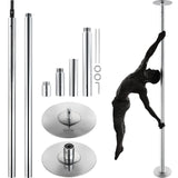 VEVOR Professional Dancing Pole, Spinning Static Dancing Pole Kit, Portable Removable Pole, 45mm Heavy-Duty Stainless Steel Pole, Height Adjustable