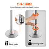 VEVOR Professional Dancing Pole, Spinning Static Dancing Pole Kit, Portable Removable Pole, 45mm Heavy-Duty Stainless Steel Pole, Height Adjustable Fitness Pole, for Exercise Home Club Gym, Silver - Side View