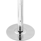 VEVOR Professional Dancing Pole, Spinning Static Dancing Pole Kit, Portable Removable Pole, 45mm Heavy-Duty Stainless Steel Pole, Height Adjustable Fitness Pole, for Exercise Home Club Gym, Silver - Low Angle