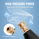 VEVOR 1/4'' High Pressure Washer Gun 4350PSI Power Wash Foam Spray w/ Nozzle - 45-Degree Angle