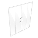 VEVOR Semi-frameless Double Sliding Shower Door SGCC Tempered Glass 1/4" Chrome