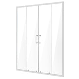 VEVOR Semi-frameless Double Sliding Shower Door SGCC Tempered Glass 1/4" Chrome