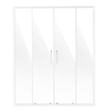 VEVOR Semi-frameless Double Sliding Shower Door SGCC Tempered Glass 1/4" Chrome