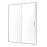 VEVOR Semi-frameless?Shower Door 57.7-59"?x 70"?SGCC Tempered Glass 1/4"?Chrome