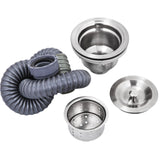 VEVOR Handmade Sink Non-magnetic Stainless Steel Kitchen Sink Hand Made 1 Compartment 40.6 x 39.4 x 25.4 cm Capacity Huge Tub Sink with Right Hand Platform for Farmhouse Cafe Shop Hospital - Extra Image