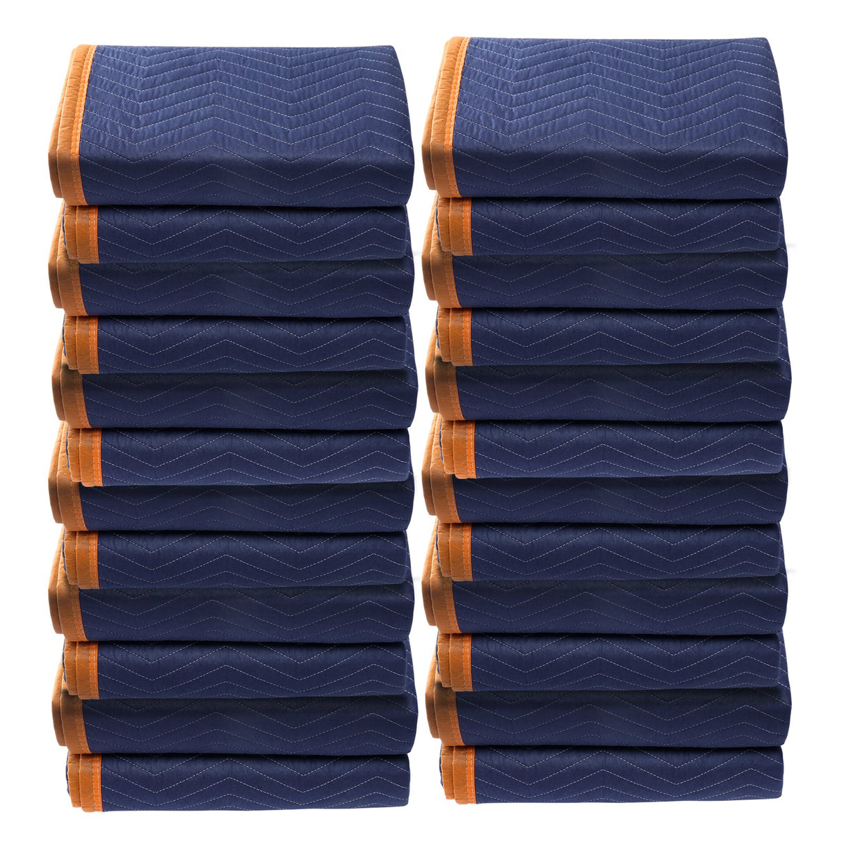 VEVOR Moving Blankets, 2032 x 1829 mm, 29.5 kg/dz, 12 Packs, Professional Non-Woven & Recycled Cotton Packing Blanket, Heavy Duty Mover Pads for Protecting Furniture, Floors, Appliances, Blue/Orange