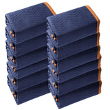 VEVOR Moving Blankets, 2032 x 1829 mm, 29.5 kg/dz, 12 Packs, Professional Non-Woven & Recycled Cotton Packing Blanket, Heavy Duty Mover Pads for Protecting Furniture, Floors, Appliances, Blue/Orange - Extra Image