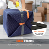 VEVOR Moving Blankets, 2032 x 1829 mm, 15.6 kg/dz, 12 Packs, Professional Non-Woven & Recycled Cotton Packing Blanket, Heavy Duty Mover Pads for