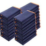 VEVOR Moving Blankets, 2032 x 1829 mm, 15.6 kg/dz, 12 Packs, Professional Non-Woven & Recycled Cotton Packing Blanket, Heavy Duty Mover Pads for Protecting Furniture, Floors, Appliances, Blue/Orange - Extra Image