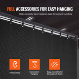 VEVOR Sound Dampening Blanket, 2438 x 2032 mm Extra Large Studio Grommeted Soundproof Blanket with Grommets, Light Blocker for Door Acoustic Noise Blocking Blanket Studio Sound Absorption Sheet, Black
