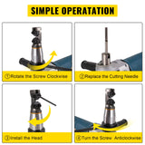 VEVOR Electric Nibbler 4 mm Heavy Duty Metal Sheet Cutter Stainless Steel 625W - Top-Down View