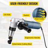 VEVOR Electric Nibbler 4 mm Heavy Duty Metal Sheet Cutter Stainless Steel 625W - 45-Degree Angle