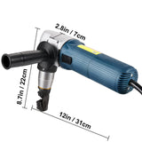 VEVOR Electric Nibbler 4 mm Heavy Duty Metal Sheet Cutter Stainless Steel 625W - Low Angle