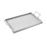 Stainless Steel Griddle, 23x16 inch Universal Flat Top Rectangular Plate, Gas Grill Griddle for BBQ Grill, Teppanyaki, Portable Family Cookware with Handle, for Camping Tailgating Party - Extra Image