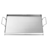 Stainless Steel Griddle, 23x16 inch Universal Flat Top Rectangular Plate, Gas Grill Griddle for BBQ Grill, Teppanyaki, Portable Family Cookware with Handle, for Camping Tailgating Party