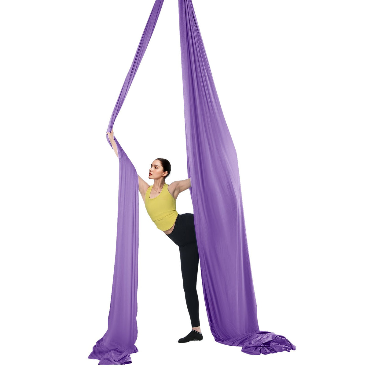 VEVOR Aerial Yoga Hammock & Swing, 4 m Length, Yoga Starter Kit with 100gsm Nylon Fabric, Full Rigging Hardware and Easy Set-up Guide, Antigravity