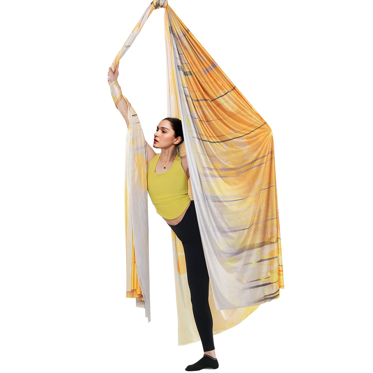 VEVOR Aerial Yoga Hammock & Swing, 5 m Length, Aerial Yoga Starter Kit with 100gsm Nylon Fabric, Full Rigging Hardware & Easy Set-up Guide,