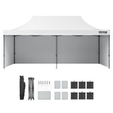 VEVOR Pop Up Canopy Tent Outdoor Gazebo Tent 10x20FT with Sidewalls & Bag White - Extra Image