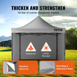 VEVOR  304.8 x 304.8 cm Pop up Canopy with Removable Sidewalls, Instant Canopies Portable Gazebo & Wheeled Bag, UV Resistant Waterproof, Enclosed Canopy Tent for Outdoor Events, Patio, Backyard, Party - Side View