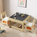 VEVOR Kids Table and Chair Set Wooden Activity Table with Storage Space & Boxes - Low Angle