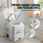 Portable Toilet for Camping, Porta Potty with Carry Bag, 5.3 Gal Waste Tank & 3.2 Gal Flush Tank, Push-Button Pressurized Flush Commode, Leak-proof and Odourless Travel Toilet for Camping Car