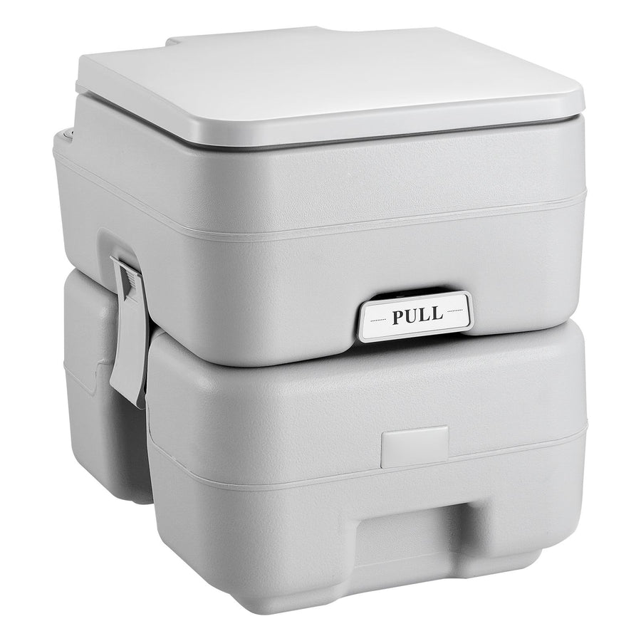 Portable Toilet for Camping, Porta Potty with Carry Bag, 5.3 Gal Waste Tank & 3.2 Gal Flush Tank, Push-Button Pressurized Flush Commode, Leak-proof and Odourless Travel Toilet for Camping Car