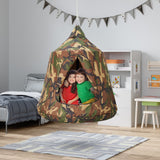 VEVOR Hanging Tree Tent, 330 LBS Capacity Hanging Tent Swing for Indoor and Outdoor Hammock Sensory Swing Chair w/LED Lights String, Inflatable Base, Ceiling Swing Pod Play Tent for Kids & Adults - Low Angle
