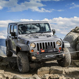 VEVOR Electric Winch, 4536 kg Load Capacity Nylon Rope Winch, IP67 8.9 mm x 25.9 m ATV Winch with Wireless Handheld Remote & Hawse Fairlead for Towing Jeep Off-Road SUV Truck Car Trailer Boat - Low Angle