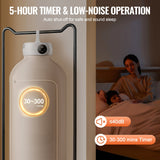 VEVOR Portable Clothes Dryer, Clothes Dryer with Dryer Bag, PTC Heating & LED Display, Foldable Mini Dryer with 5-H Timer for Apartments, Dorms, RVs, or Hotels, 600W, Beige - 45-Degree Angle