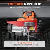 VEVOR Electric Hoist Manual Trolley, 0.5 Ton Load Capacity for PA200 PA250 PA300 PA400 PA500, Push Beam Trolley with Dual Wheels, 60 mm-120 mm Adjustable Beam Flange Width for Straight Curved I Beam - Side View