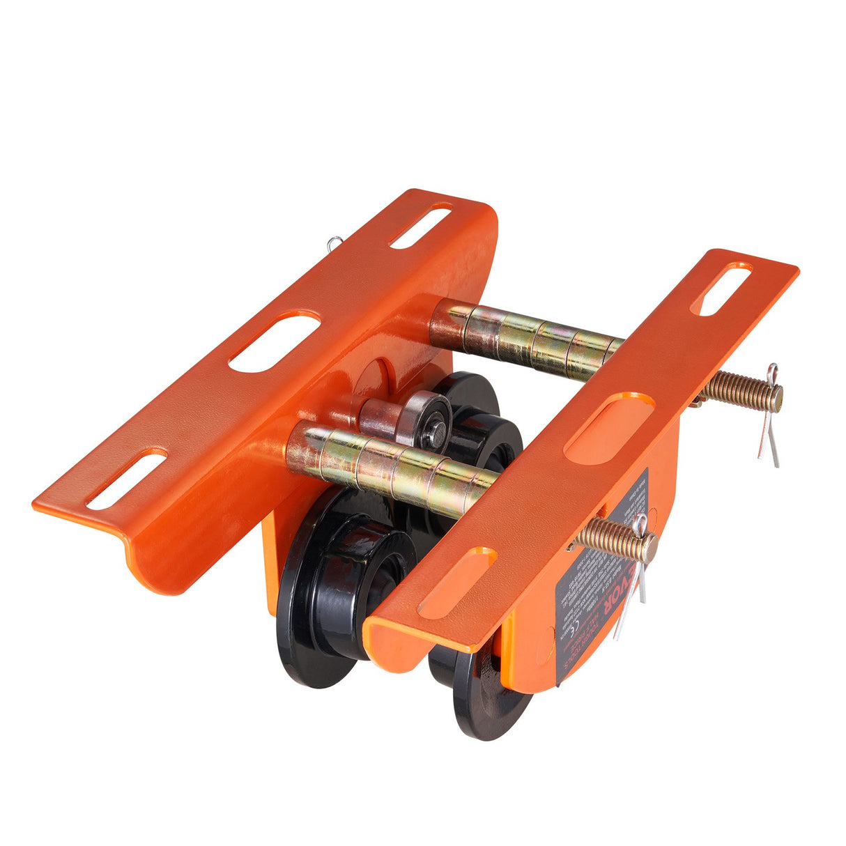 VEVOR Electric Hoist Manual Trolley, 0.5 Ton Load Capacity for PA200 PA250 PA300 PA400 PA500, Push Beam Trolley with Dual Wheels, 60 mm-120 mm Adjustable Beam Flange Width for Straight Curved I Beam