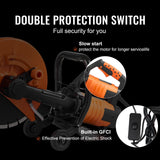 VEVOR 30.48cm Electric Concrete Saw Wet/Dry Saw Cutter with Water Pump and Blade - 45-Degree Angle