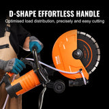 VEVOR 30.48cm Electric Concrete Saw Wet/Dry Saw Cutter with Water Pump and Blade - Rear View