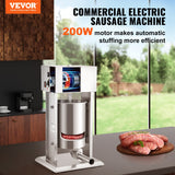 VEVOR Electric Sausage Stuffer 10L Variable Speed Sausage Maker Stainless Steel - Front View