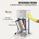 VEVOR Electric Sausage Stuffer 10L Variable Speed Sausage Maker Stainless Steel - Rear View
