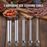 VEVOR Electric Sausage Stuffer 25 L Vertical Meat Stuffer 304 Stainless Steel - 45-Degree Angle