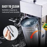 VEVOR Electric Sausage Stuffer 25 L Vertical Meat Stuffer 304 Stainless Steel - Rear View