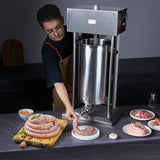 VEVOR Electric Sausage Stuffer 25 L Vertical Meat Stuffer 304 Stainless Steel - Low Angle