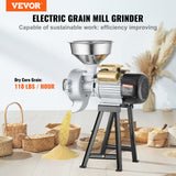 VEVOR 3000W Electric Grain Grinder Corn Wheat Flour Cereal Mill Wet & Dry - Front View
