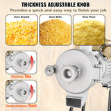 VEVOR 3000W Electric Grain Grinder Corn Wheat Flour Cereal Mill Wet & Dry - 45-Degree Angle