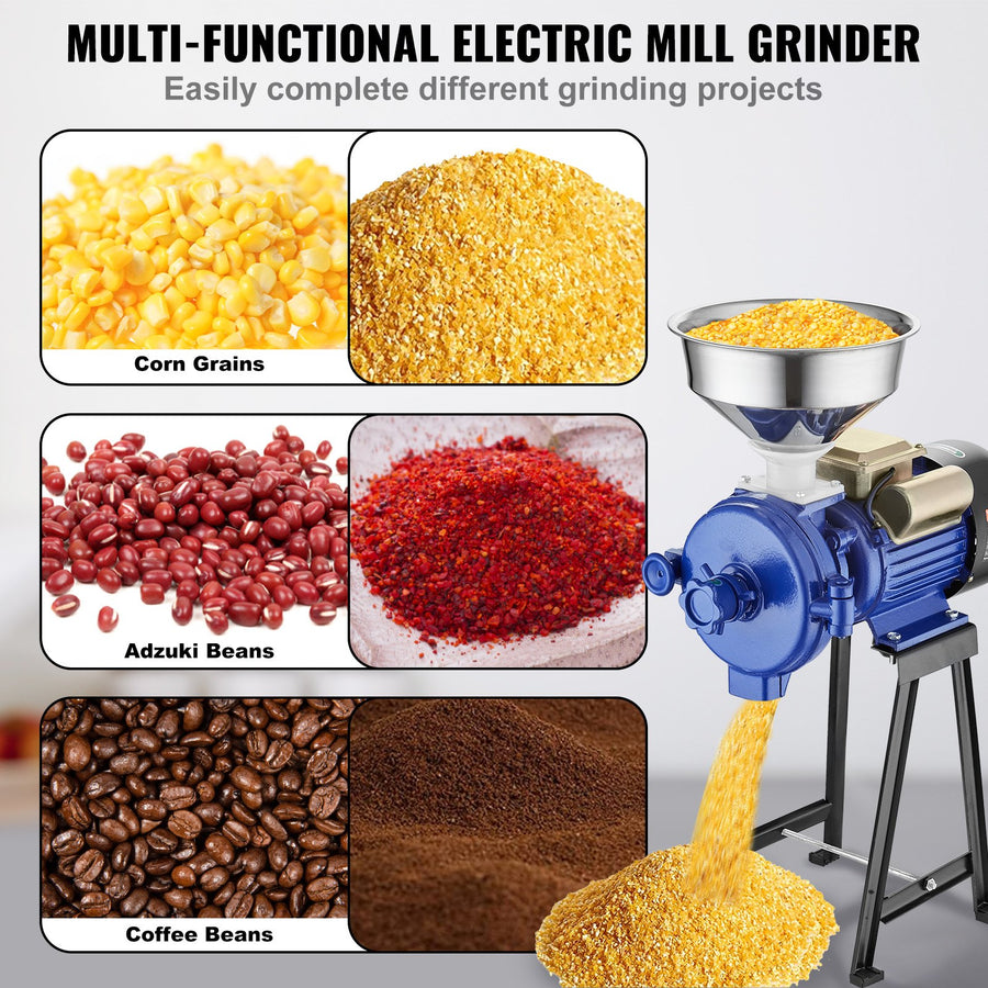 3000W Electric Grain Grinder Corn Wheat Flour Cereal Mill Dry Grinder