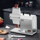VEVOR Commercial Meat Tenderizer, Heavy Duty Stainless Steel Kitchen Tool with Handle, Meat Tong, and Cleaning Brush, 450W Electric Meat Tenderizer Machine for Beef, Turkey, Chicken, Pork, and Fish - Low Angle