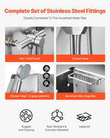 VEVOR 127 cm Electric Dog Grooming Bath Tub Stainless Steel w Water Filter - Top-Down View