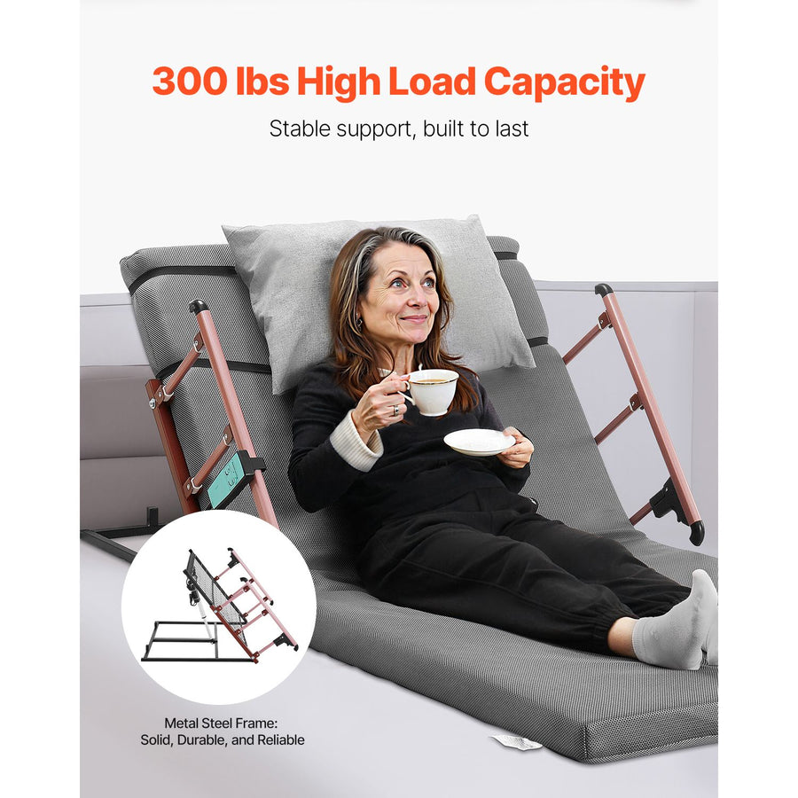 Electric Lifting Backrest 136 kg 4-68° Adjustable with Folable Guardrail, 1910 x 960 mm