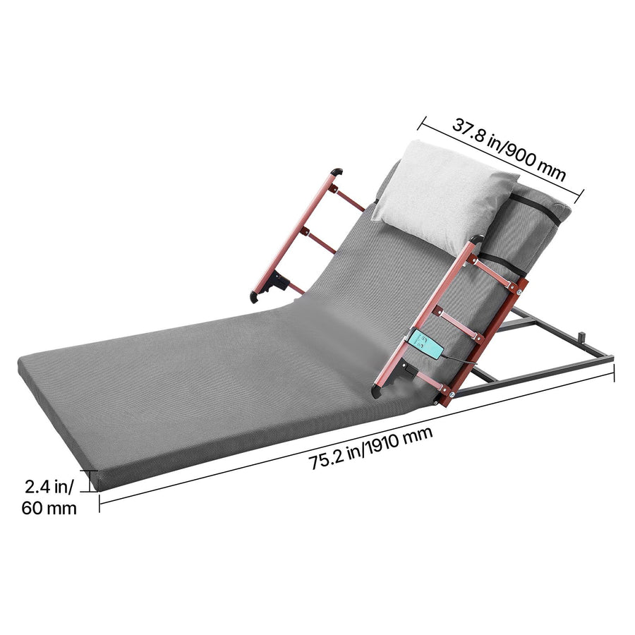 Electric Lifting Backrest 136 kg 4-68° Adjustable with Folable Guardrail, 1910 x 960 mm