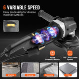 VEVOR Wet Stone Polisher 4-Inch 800W Electric Concrete Polisher 6 Speed 7 Pads - Side View