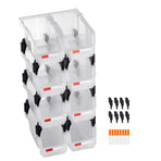 Plastic Stackable Storage Bins, 27.6 x 14 x 13 cm (8 Pack), Plastic Containers for Organizing & Storage Bins for Closet, Garage, Small Parts, Office Supplies, Other Accessories, Transparent