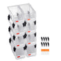 Plastic Stackable Storage Bins, 27.6 x 14 x 13 cm (8 Pack), Plastic Containers for Organizing & Storage Bins for Closet, Garage, Small Parts, Office Supplies, Other Accessories, Transparent